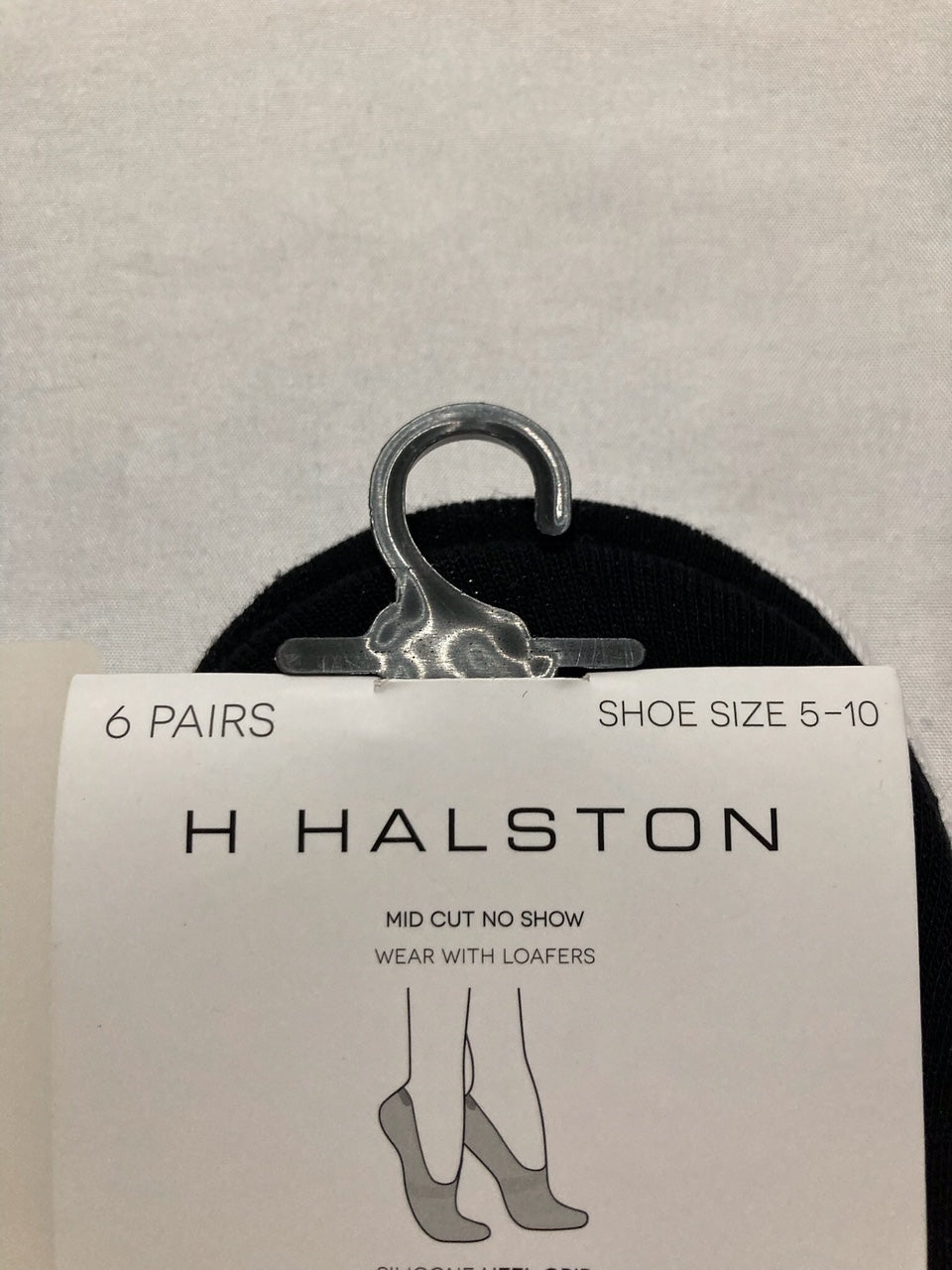 H HALSTON 5 Pk No Show Sock Liners ASSORTED 5-10