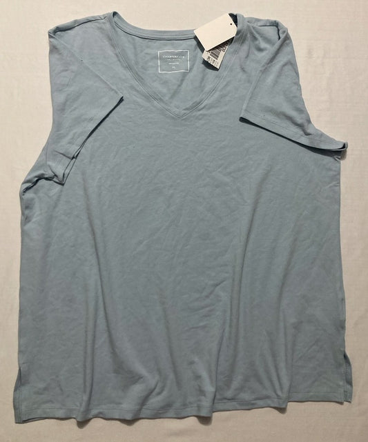 CHARTER CLUB Sleep T-Shirt Dove V-Neck Comfort Night BLUE XL