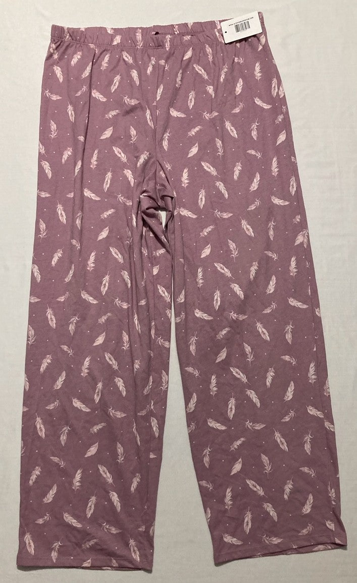 CHARTER CLUB Feather Pajama Pants Feathers PURPLE L