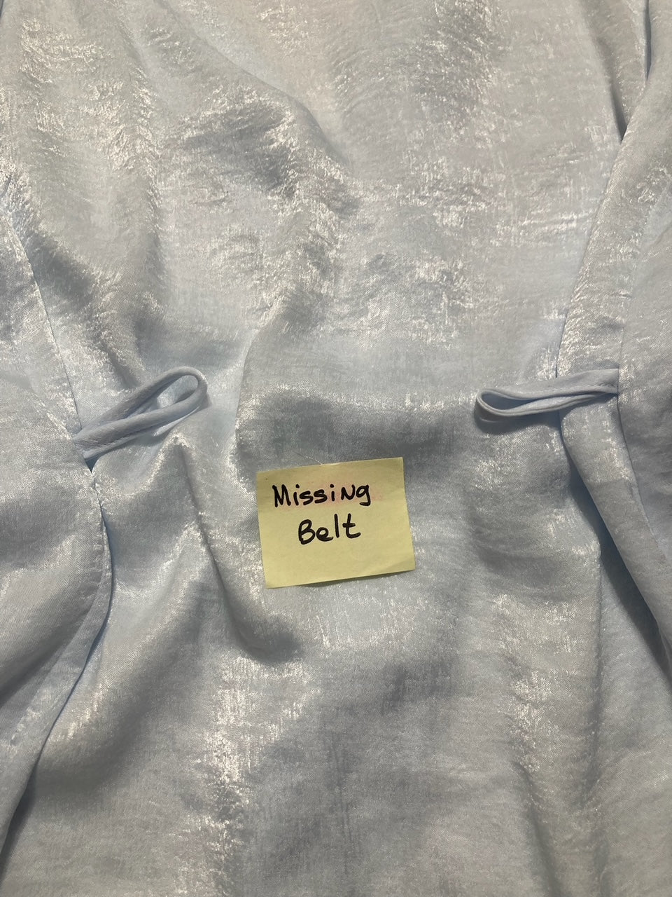 NWD LINEA DONATELLA Luxe Satin Bridal Robe PALE BLUE S/M