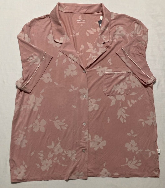 GAPBODY Floral Print Sleep Lounge shirt FLORAL CORAL L