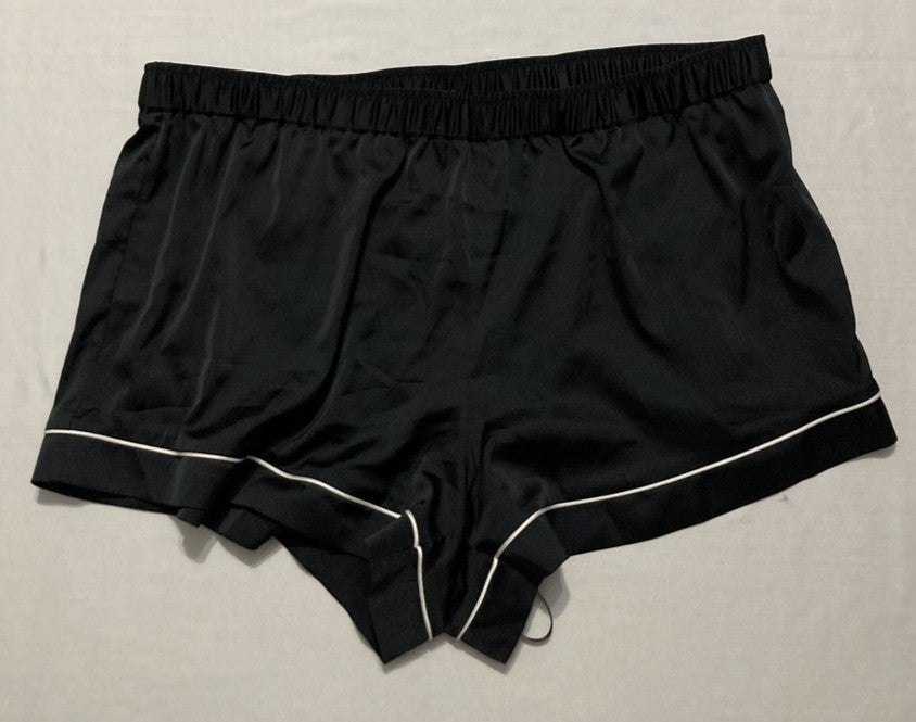 INC Stretch Satin Pajama Short BLACK XL