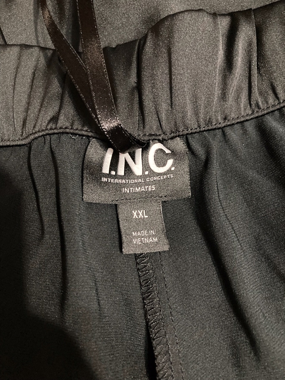 INC Pajama Pants Long BLACK XXL