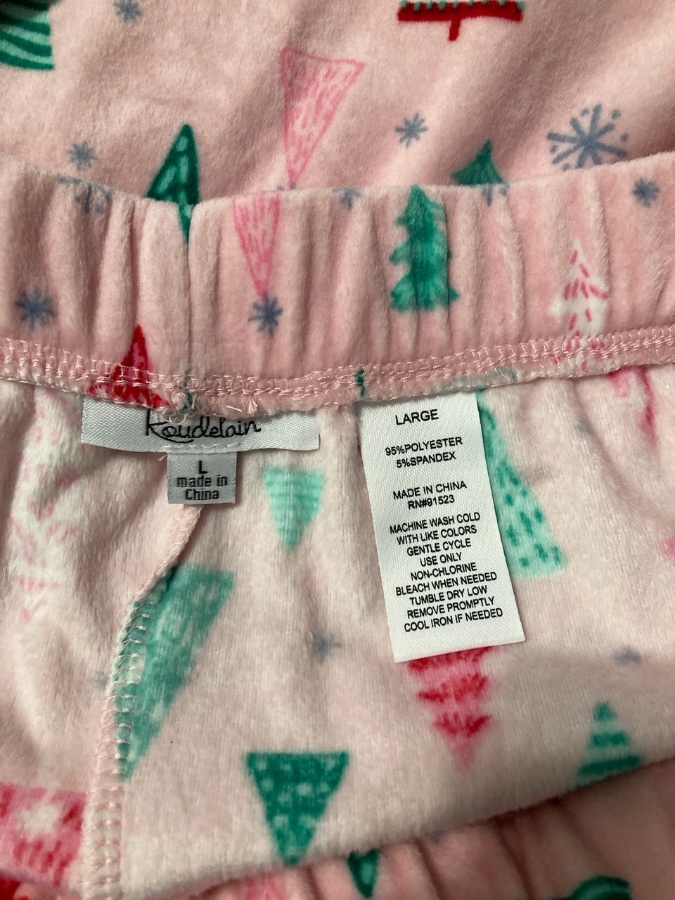 ROUDELAIN Printed Open Leg Velour Pants CRAFTED TRESS L