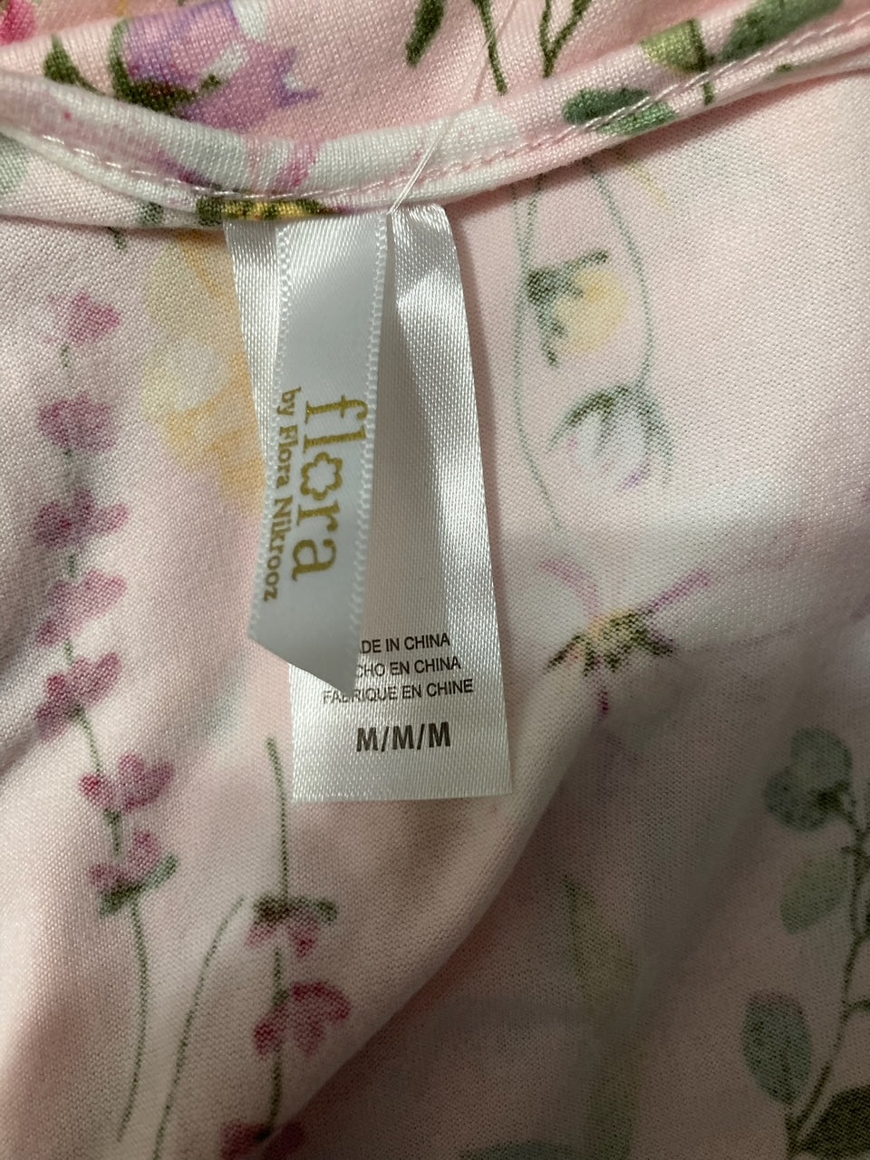FLORA NIKROOZ Sabrina Printed Travelset robe SHELL PINK M
