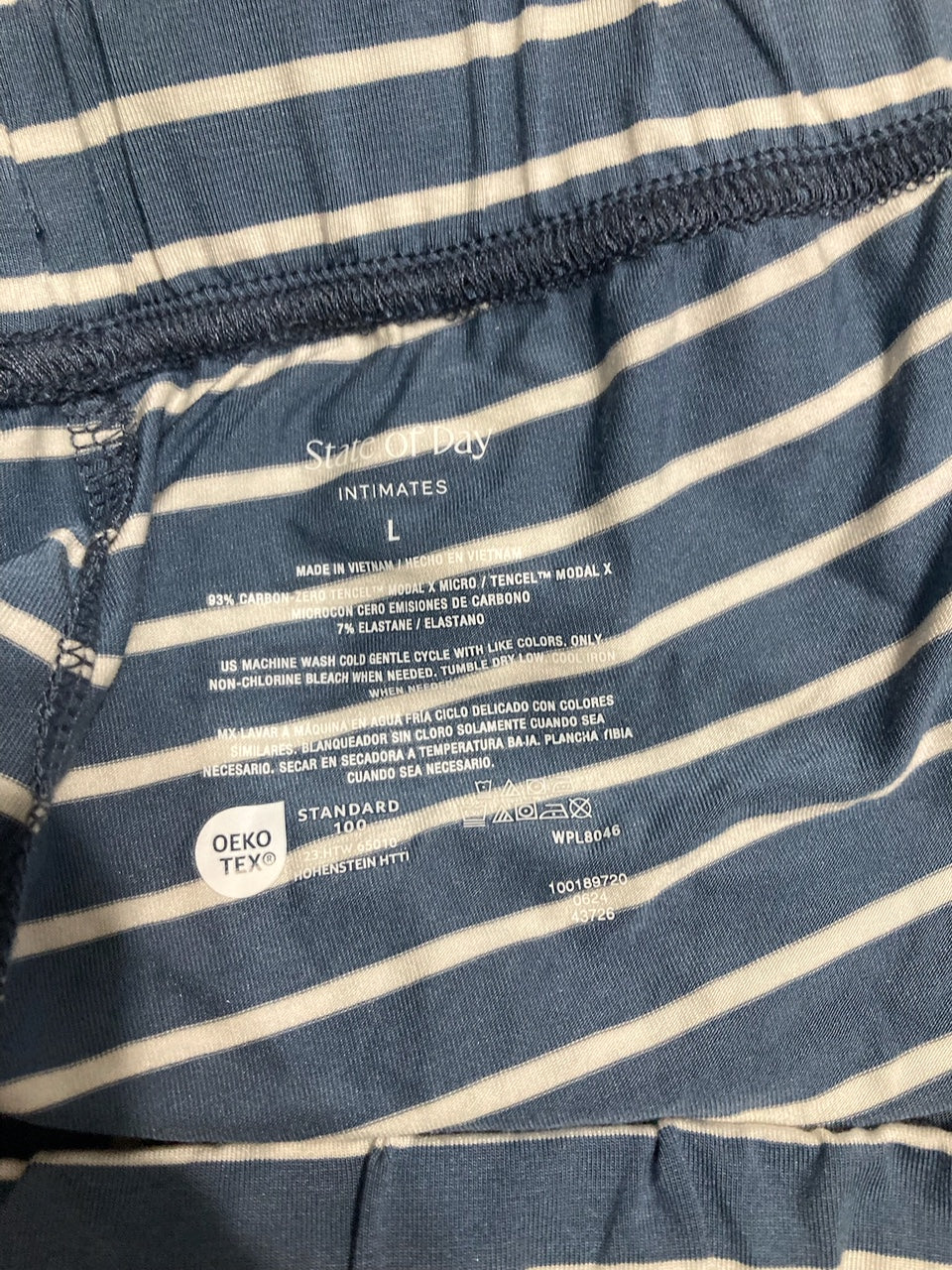 STATE OF DAY Cuffed Sleep Pants NAVY L