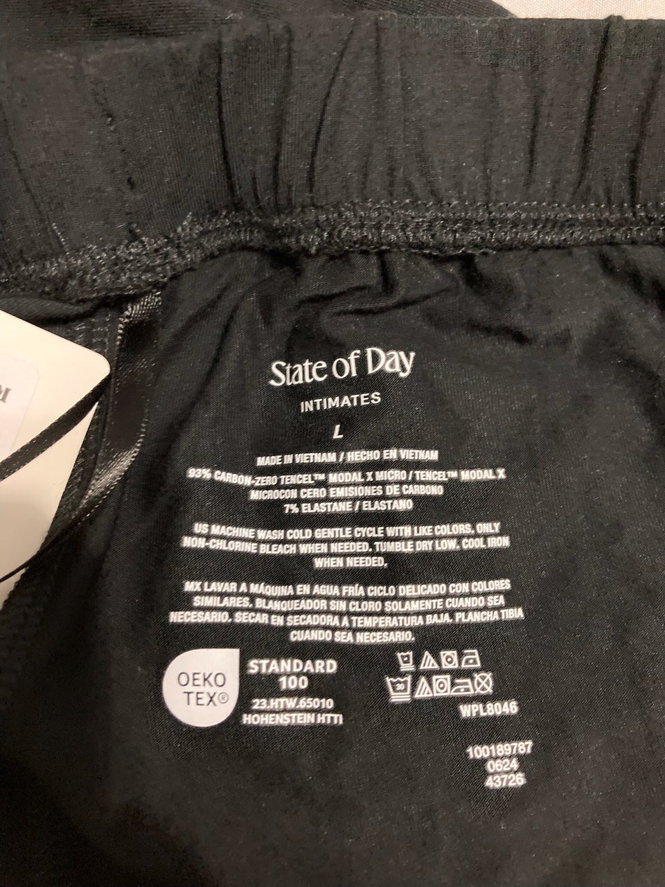 STATE OF DAY Sleepweart botton long pants BLACK L