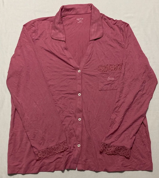 STATE OF DAY Shirt button Long sleeve PINK XL