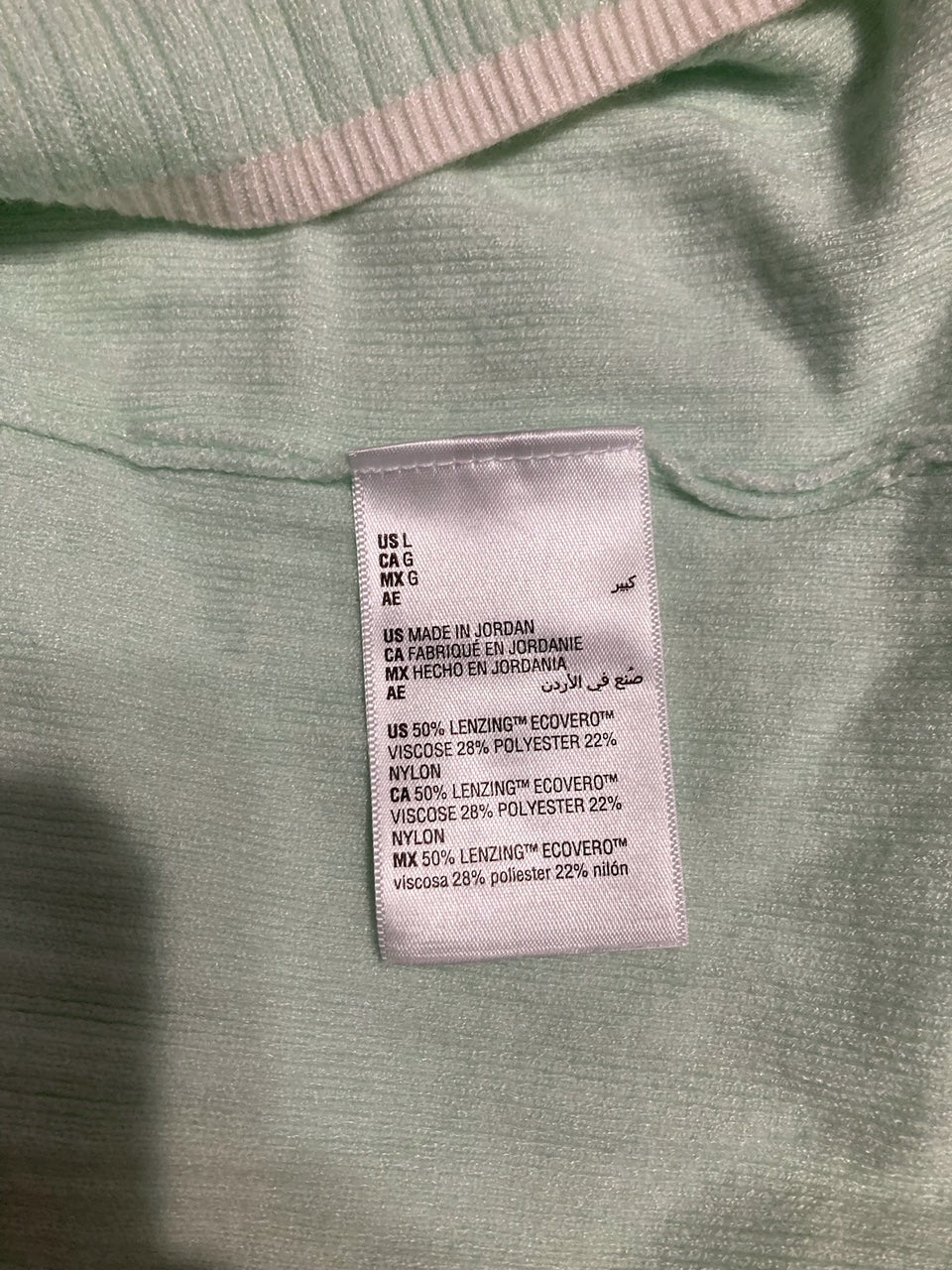 STATE OF DAY Blouse V-Neck MINT GREEN L