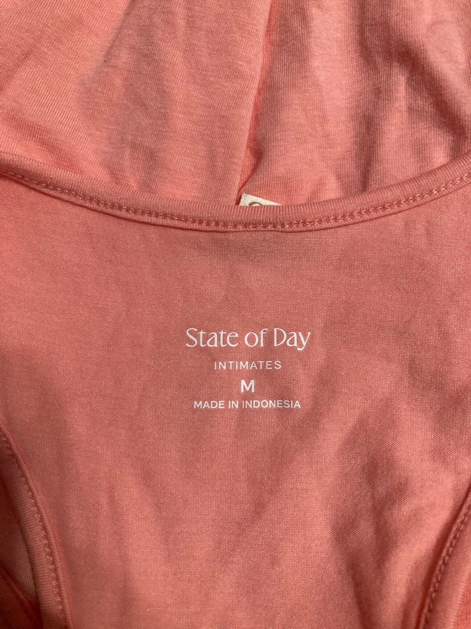 STATE OF DAY Sleeveless Top with Cross-Back Design CORAL M