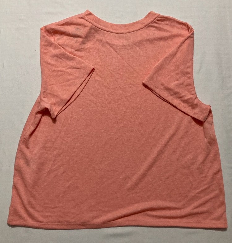 STATE OF DAY Cotton Blend Short-Sleeve top CORAL S
