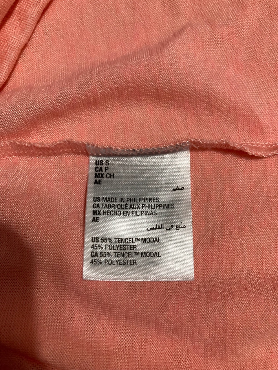 STATE OF DAY Cotton Blend Short-Sleeve top CORAL S