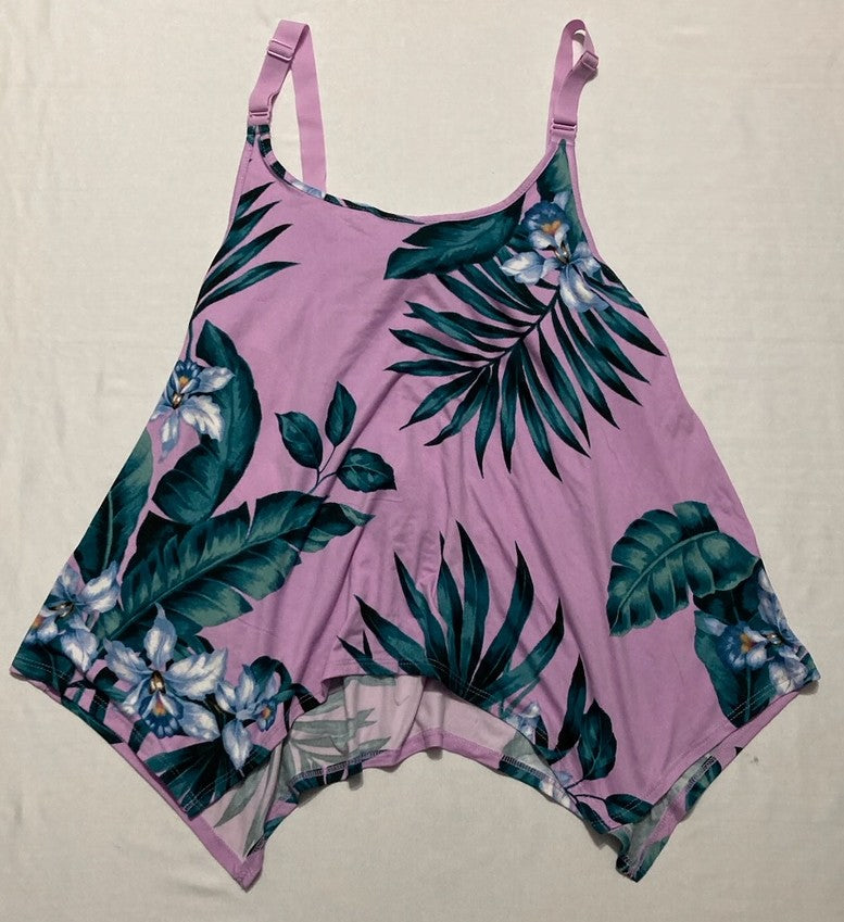 LINEA DONATELLA Tropical Floral Top PURPLE L