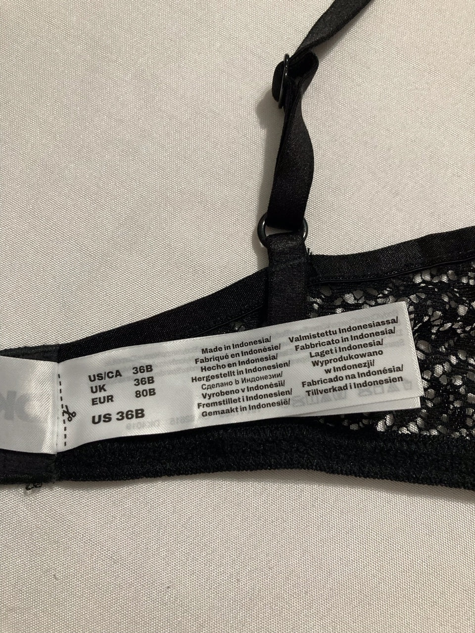 NWD DKNY Modern Lace Unlined Demi Bra BLACK 36B
