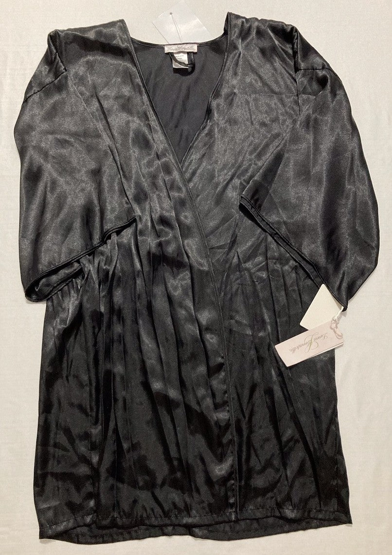 NWD LINEA DONATELLA Short Satin Only Robe BLACK M
