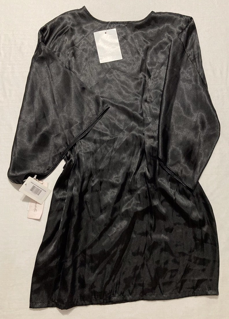 NWD LINEA DONATELLA Short Satin Only Robe BLACK M