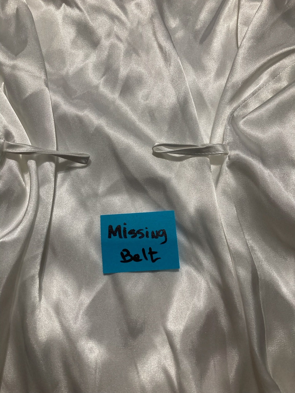 NWD LINEA DONATELLA Bride Satin Wrap Robe, Cami & Tap Shorts Set WHITE S