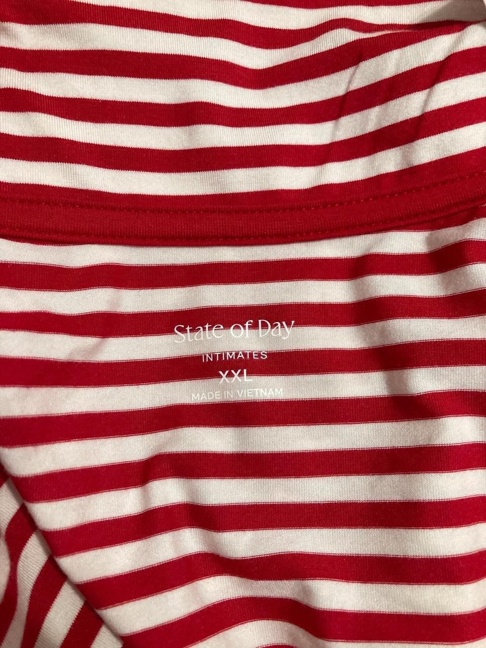 NWD STATE OF DAY Pajamas Lounge Stripe Supersoft Lounge Stripe RED XXL