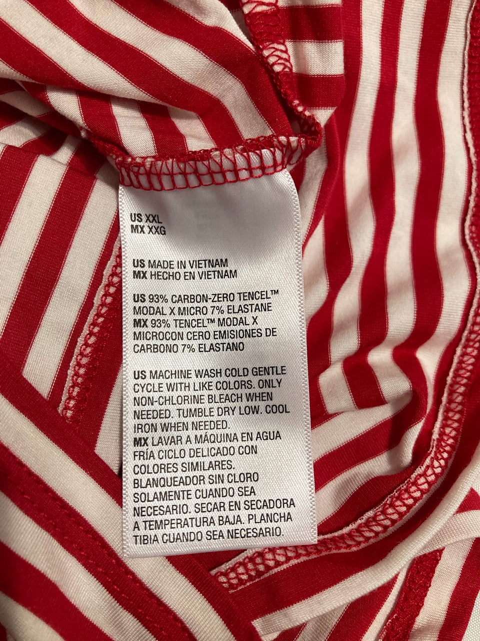 NWD STATE OF DAY Pajamas Lounge Stripe Supersoft Lounge Stripe RED XXL