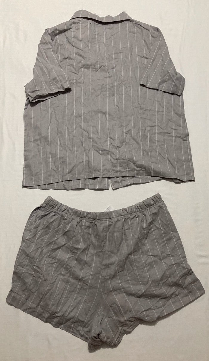 NWD FELINA Mirielle Collar Pajama & Short Set GREY L