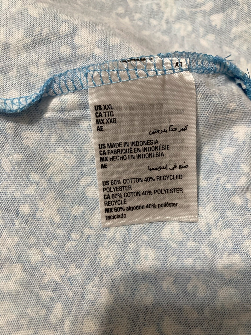 NWD CHARTER CLUB Printed Short-Sleeve Sleepshirt BLUE XXL