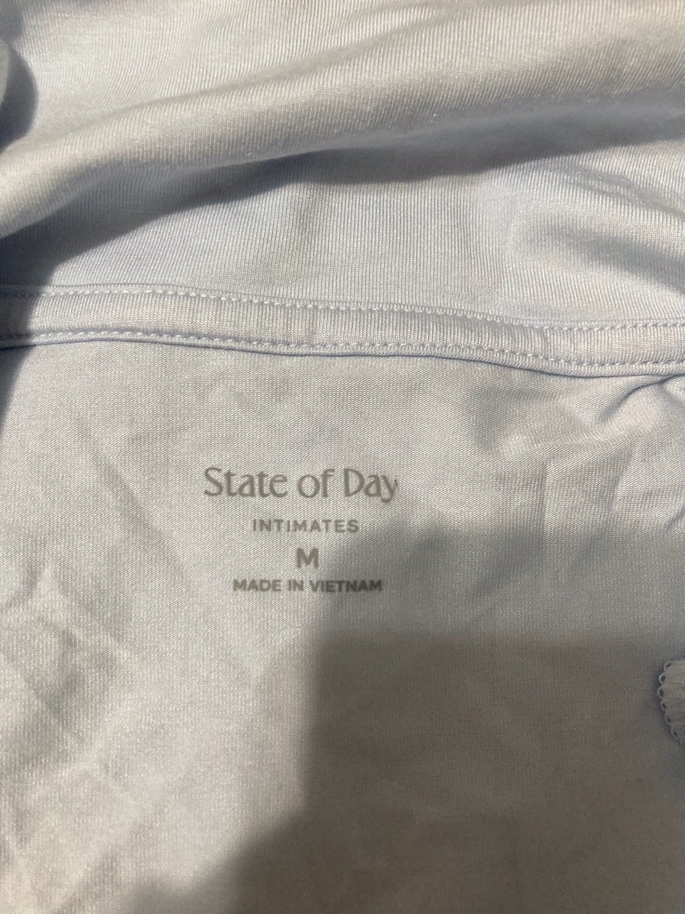 NWD STATE OF DAY Fluid Knit Notched-collar Pajama Set BLUE M