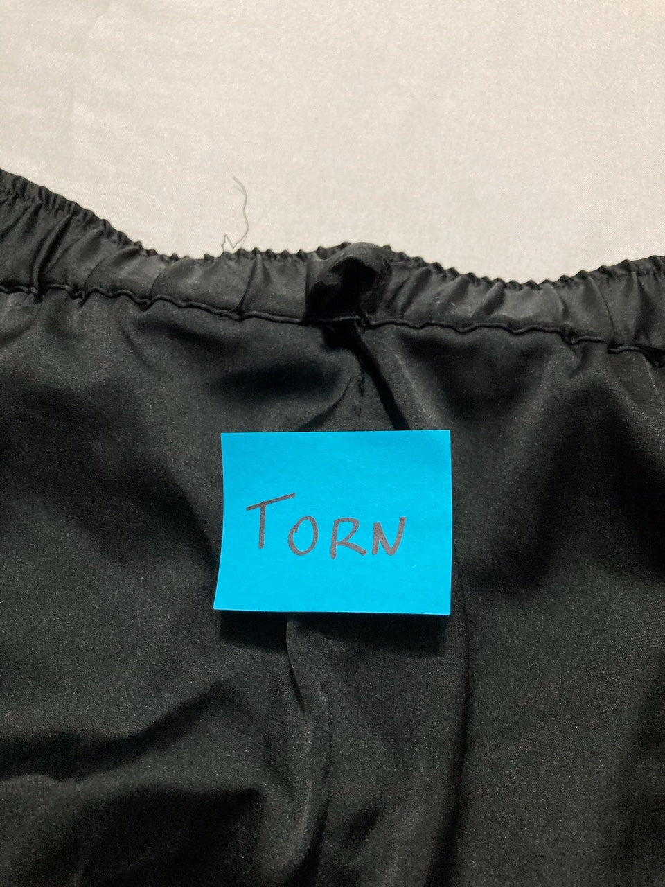 NWD I.N.C Stretch Satin Short-Sleeve Pajama Set BLACK M