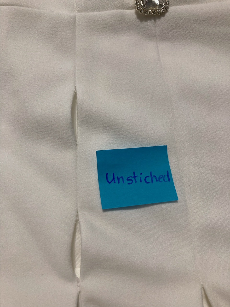 NWD ADRIANNA PAPELL Crystal Button Ivory Tuxedo Mini Dress IVORY 12