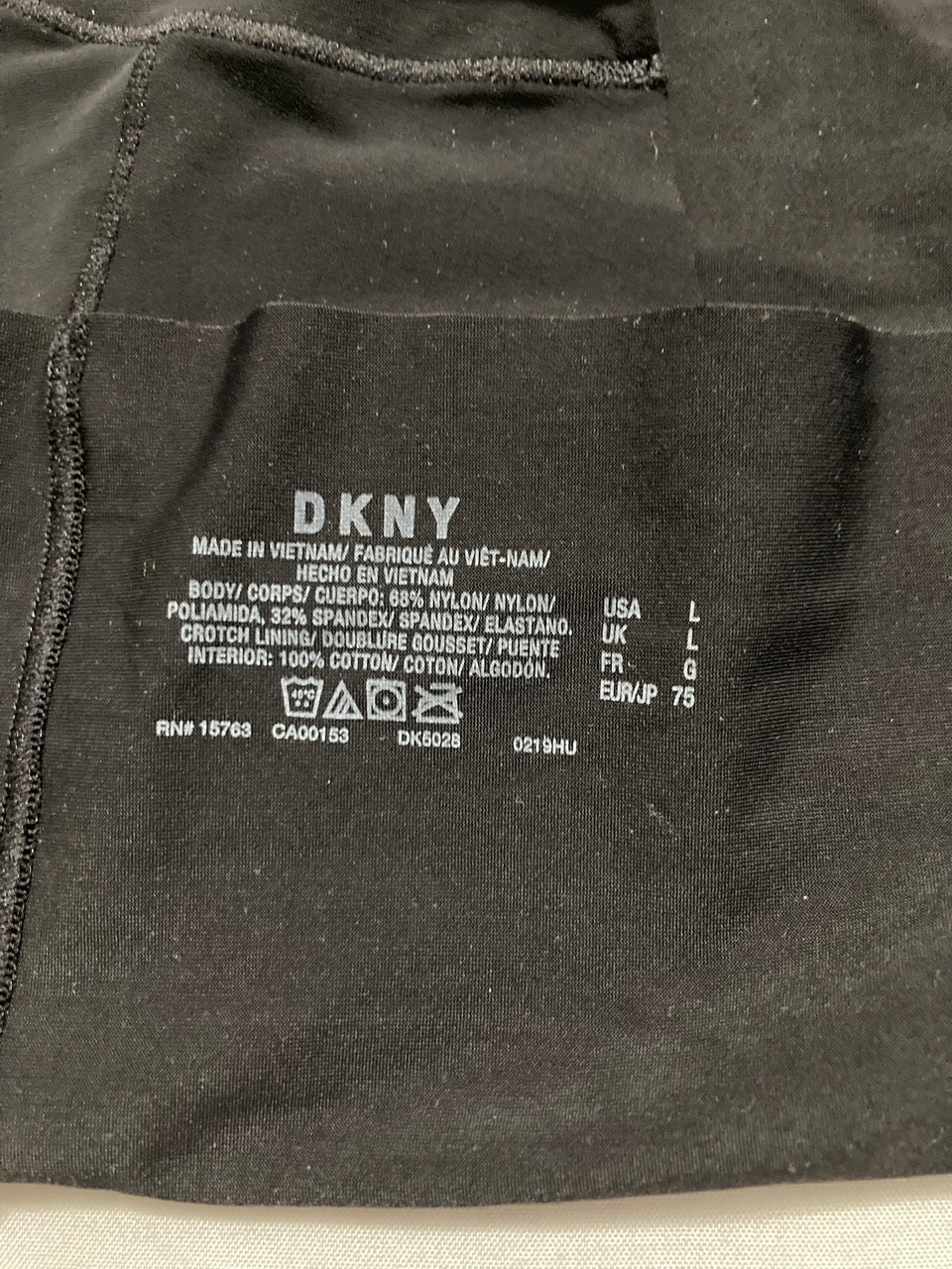 DKNY Litewear Seamless Cut Anywhere Hipster Panty BLACK L