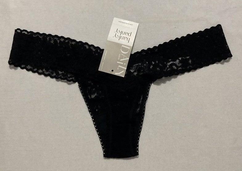 HANKY PANKY Daily Lace Low Rise Thong BLACK OS