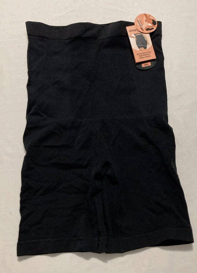 SHAPERMINT All Day Every Day High-Waisted Shaper Shorts BLACK 3XL