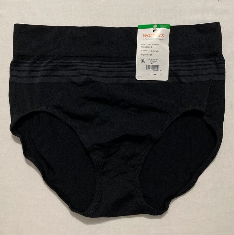 WARNER´S No Pinching No Problems Seamless Brief Underwear BLACK L
