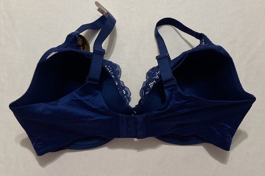 BALI Lace Underwire Bra, One Smooth U Comfort Stretch Full-Coverage BLUE 40D