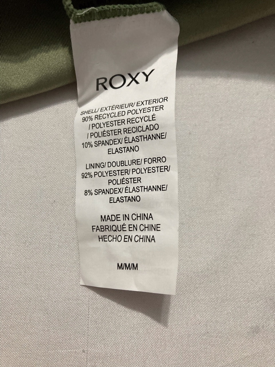 ROXY Essaouira Moderate High Leg Bikini Bottoms GREEN M