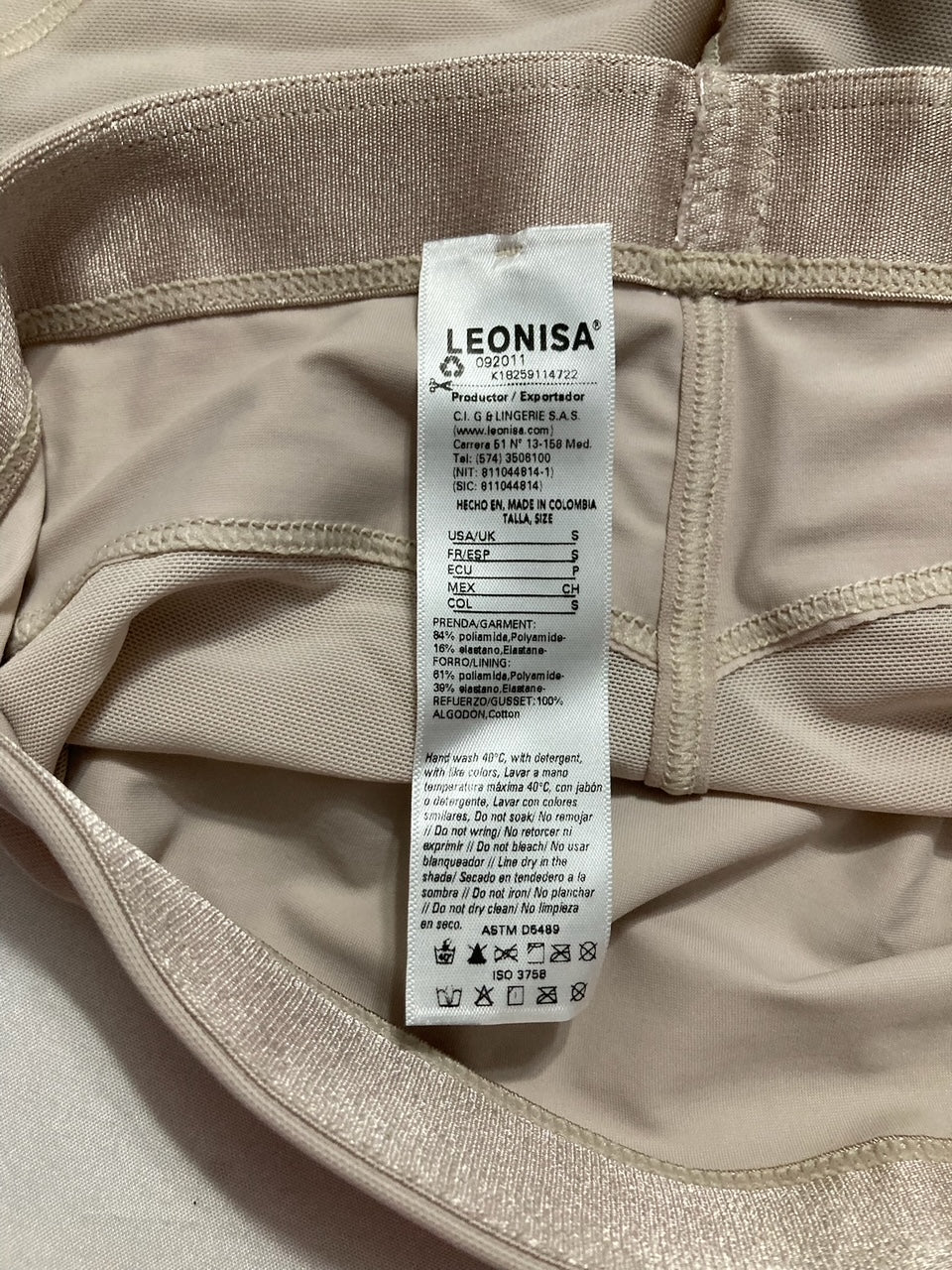 LEONISA PowerUp Shapewear Shorts BEIGE S