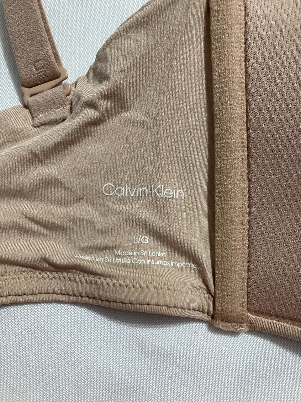CALVIN KLEIN Form to Body Lightly Lined Bandeau Bra BEIGE L