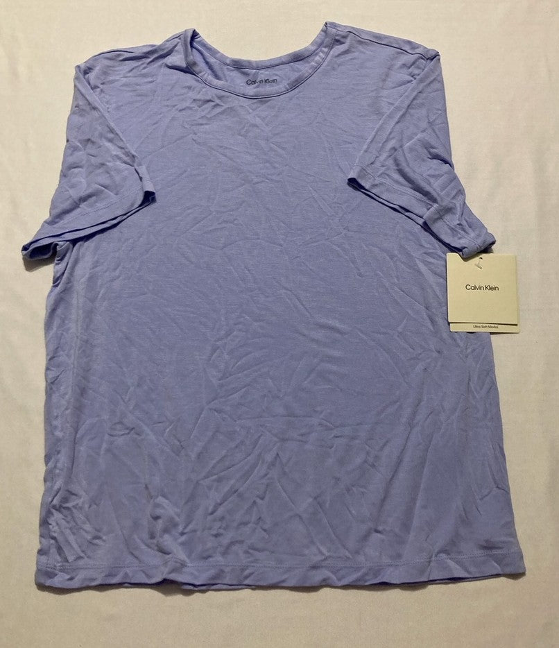 CALVIN KLEIN Short-Sleeve Sleep Tee BLUE XS