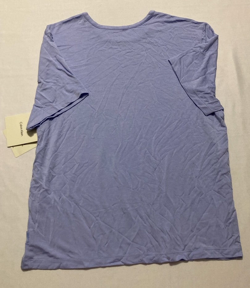 CALVIN KLEIN Short-Sleeve Sleep Tee BLUE XS