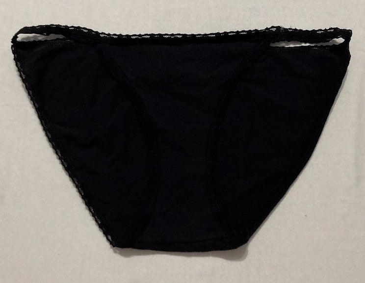 UNBRANDED Classic Panty with Soft Lace Trim BLACK L