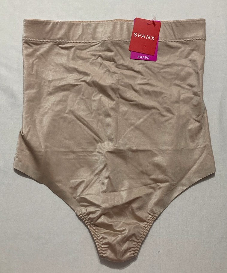 SPANX Suit Your Fancy Shaping High-Waisted Thong CHAMPAGNE BEIGE L
