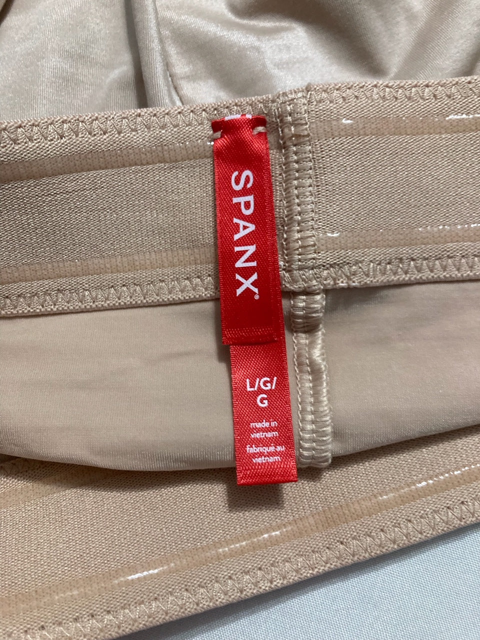 SPANX Suit Your Fancy Shaping High-Waisted Thong CHAMPAGNE BEIGE L