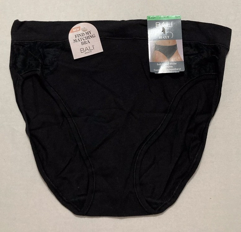 BALI Cotton Modal Hi-Cut Panty BLACK XL