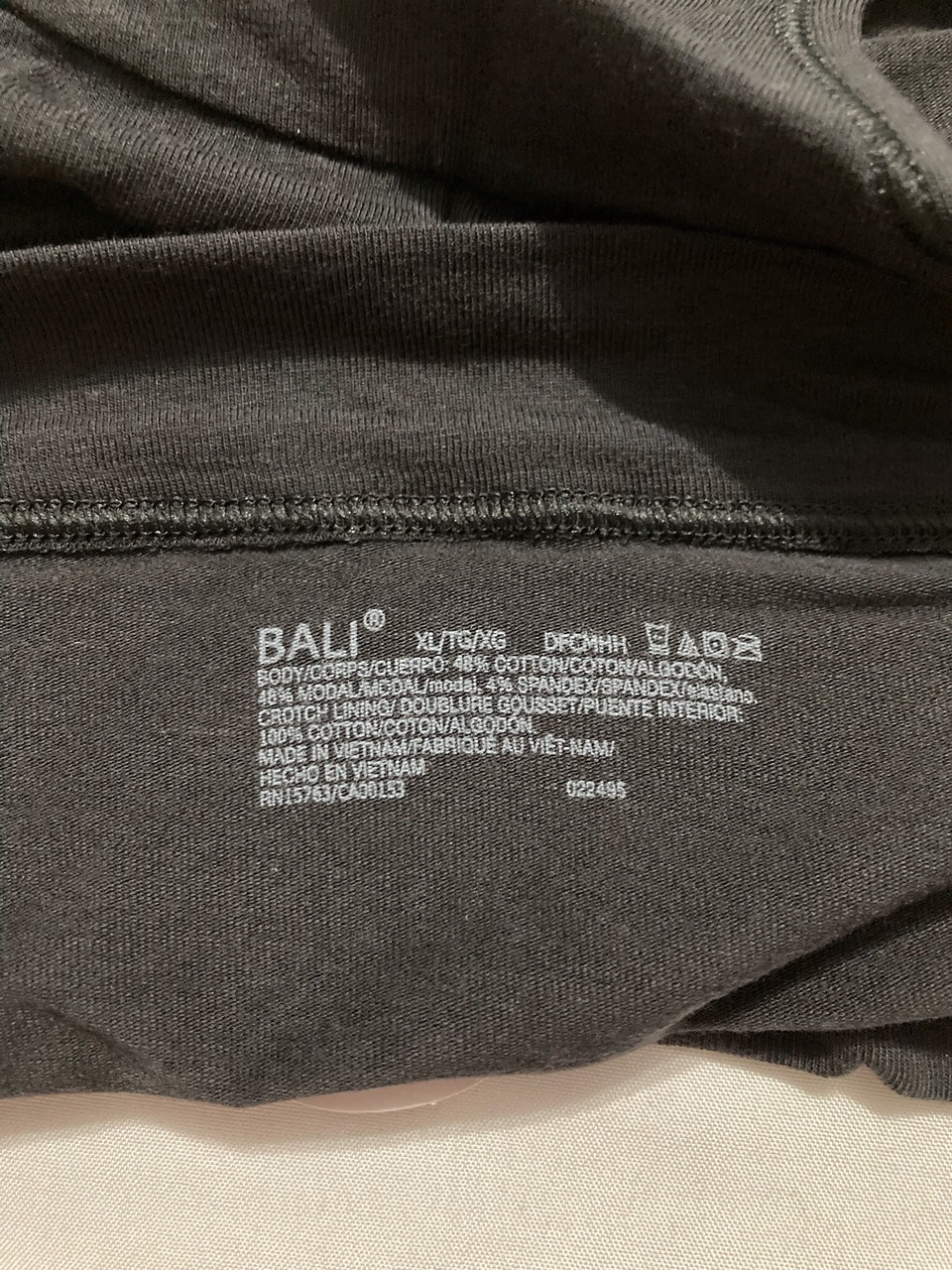 BALI Cotton Modal Hi-Cut Panty BLACK XL