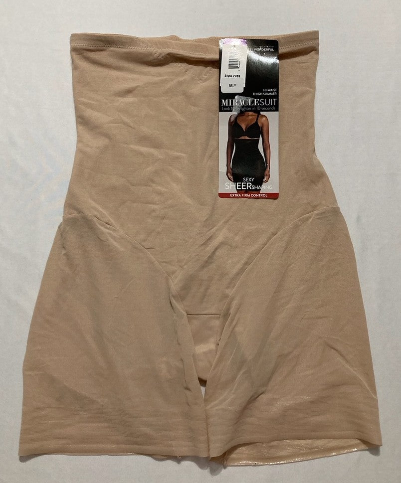 MIRACLESUIT Shapewear Hi-Waist Thigh Slimmer NUDE 2X