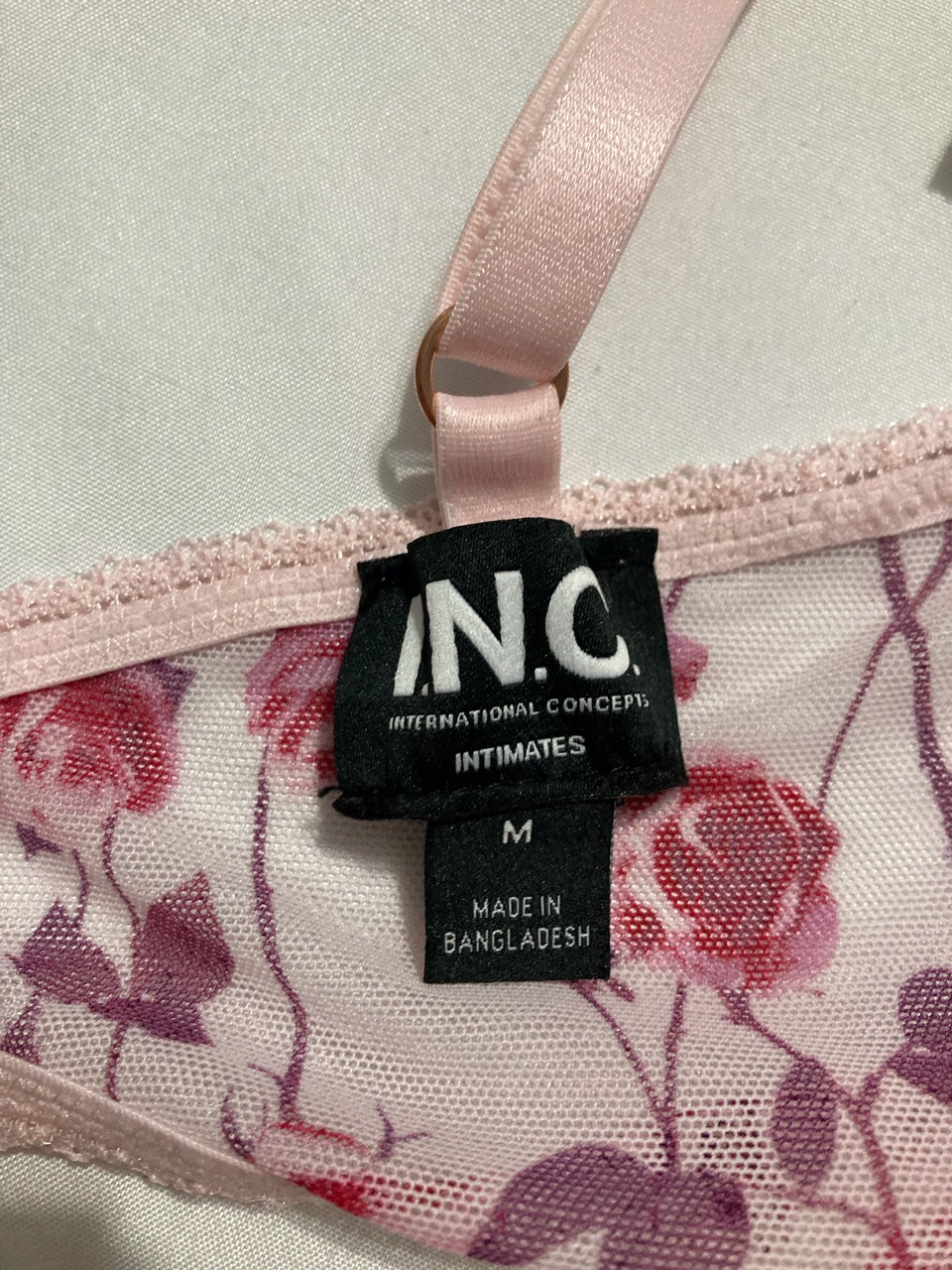 I.N.C Lingerie bodysuit FLORAL M
