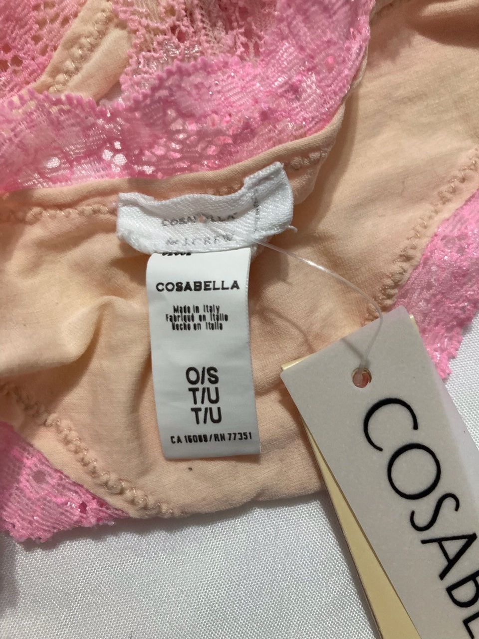 COSABELLA Low Rise Thong PINK OS