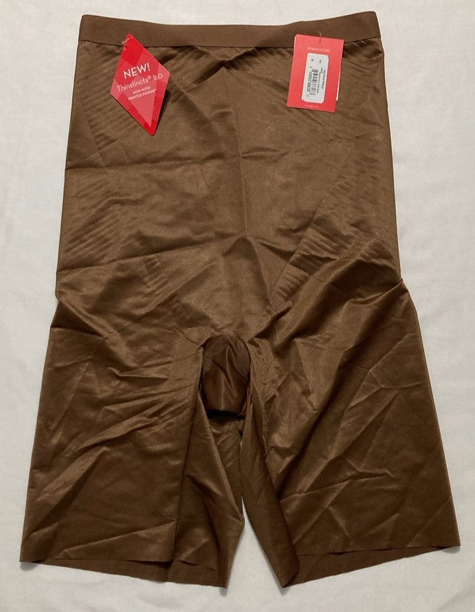 SPANX Invisible High-Waisted Mid-Thigh Short BROWN S