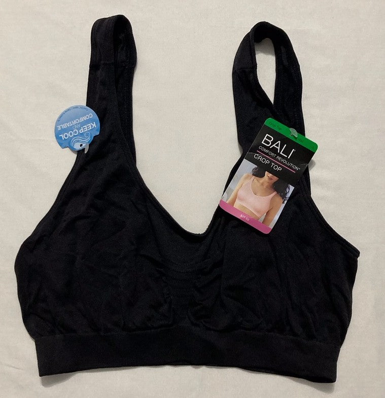 BALI Comfort Revolution Seamless T-Shirt Bra Bralette BLACK L