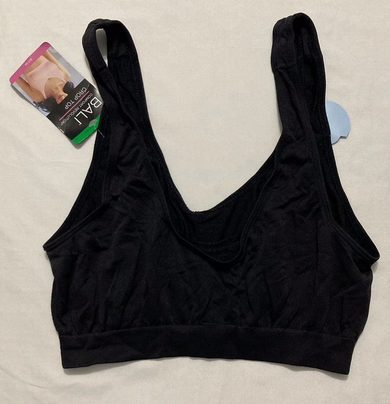 BALI Comfort Revolution Seamless T-Shirt Bra Bralette BLACK L