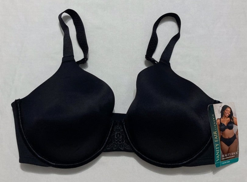 VANITY FAIR Full Figure Beauty Back Smoothing Bra BLACK 36D